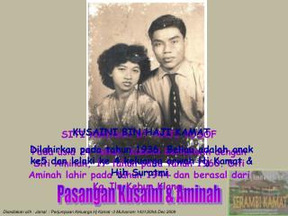 Pasangan Kusaini &amp; Aminah