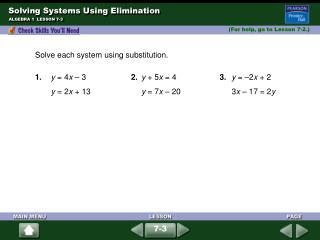 Solving Systems Using Elimination