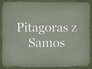 Pitagoras z Samos