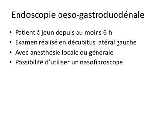 Endoscopie oeso -gastroduodénale