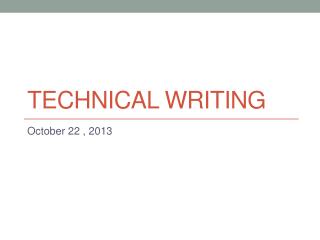 Technical writing