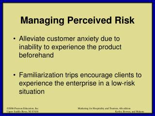 Managing Perceived Risk