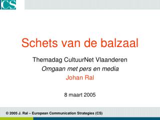 Schets van de balzaal