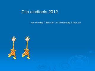 Cito eindtoets 2012