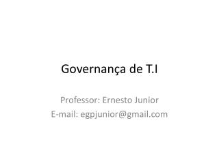 Governança de T.I