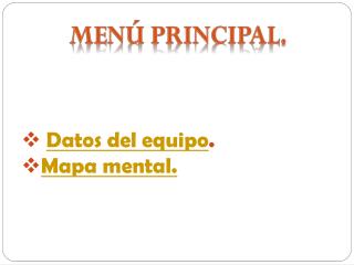 Menú principal.