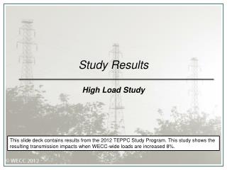 Study Results High Load Study