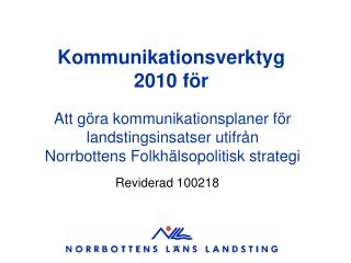 Kommunikationsverktyg 2010 för