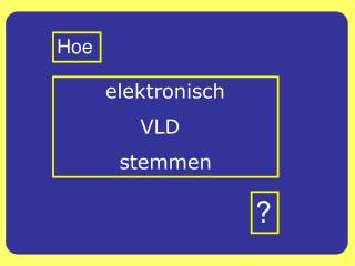 elektronisch VLD stemmen