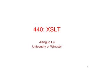 440: XSLT