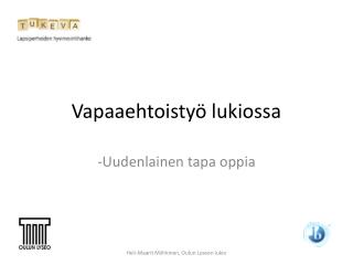 Vapaaehtoistyö lukiossa