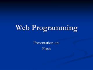 Web Programming