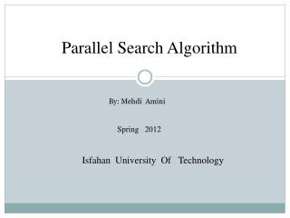 Parallel Search Algorithm