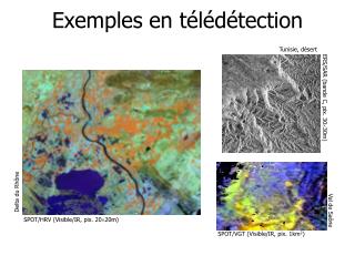 Exemples en télédétection