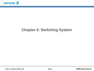 Chapter 6: Switching System