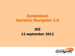 Symposium Geriatric Navigator 2.0