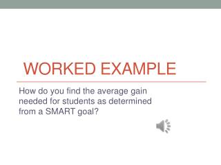 Worked Example
