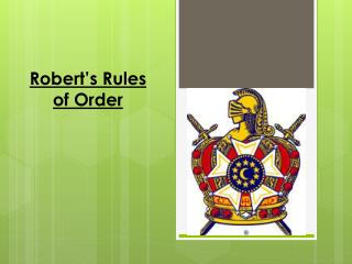 Robert’s Rules of Order