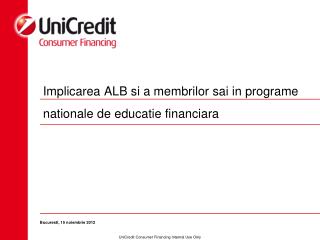 Implicarea ALB si a membrilor sai in programe nationale de educatie financiara