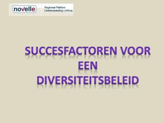 Succesfactoren voor een diversiteitsbeleid