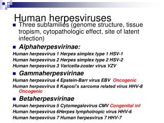 Human herpesviruses