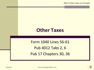 Other Taxes