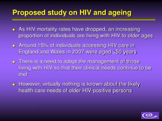 Proposed study on HIV and ageing