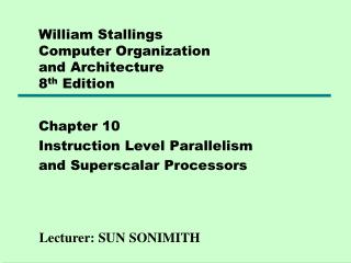 William Stallings Computer Organization and Architecture 8 th Edition