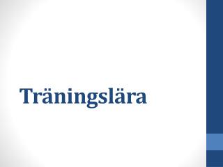 Träningslära