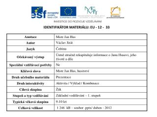 Identifikátor materiálu: EU - 12 - 33