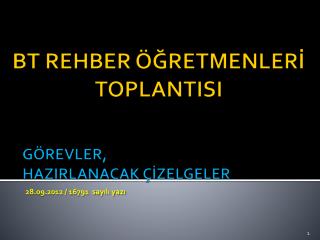 GÖREVLER, HAZIRLANACAK ÇİZELGELER