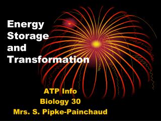 Energy Storage and Transformation