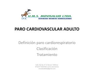 PARO CARDIOVASCULAR ADULTO