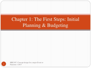 Chapter 1: The First Steps: Initial Planning & Budgeting