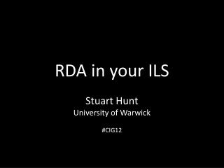 RDA in your ILS