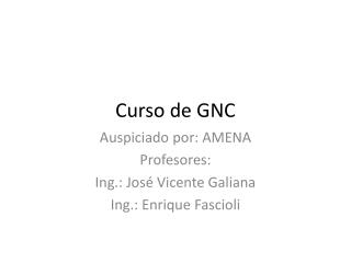 Curso de GNC