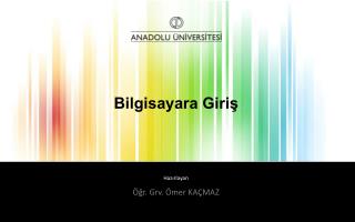 Bilgisayara Giriş