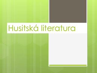 Husitská literatura