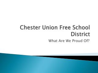 Chester Union Free School District