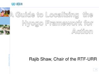 A Guide to Localizing the Hyogo Framework for Action