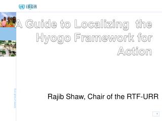 A Guide to Localizing the Hyogo Framework for Action