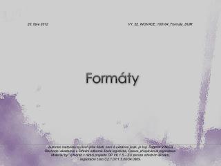 Formáty