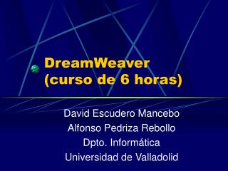 DreamWeaver (curso de 6 horas)