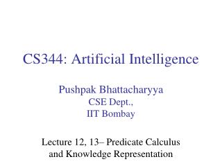 CS344: Artificial Intelligence