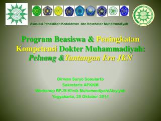 Program Beasiswa &amp; Peningkatan Kompetensi Dokter Muhammadiyah: Peluang &amp; Tantangan Era JKN