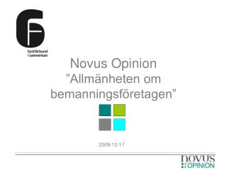 Novus Opinion ”Allmänheten om bemanningsföretagen”