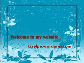 Welcome to my website..