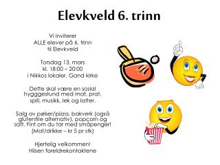 Elevkveld 6. trinn