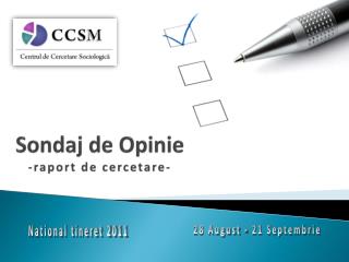 Sondaj de Opinie - raport de cercetare -