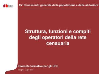 15° Censimento generale della popolazione e delle abitazioni